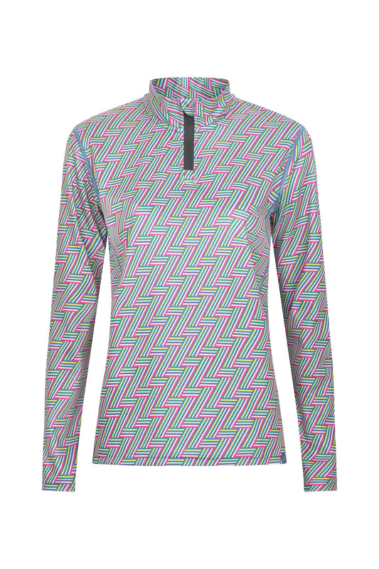 Aura Women's Baselayer Zip Top – Piste Prism